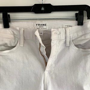 FRAME DENIM Le High Skinny White Jeans
